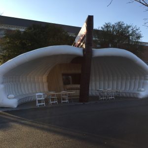 Inflatable outdoor lounge for events